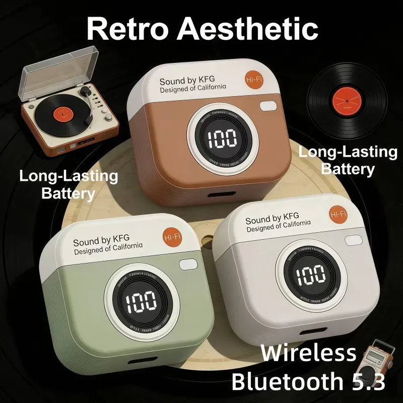 New Q86 TWS Wireless Earphone Bluetooth Headphones Sport Stereo  Bluetooth Earbuds for  iPhone  Retro Camera Style
